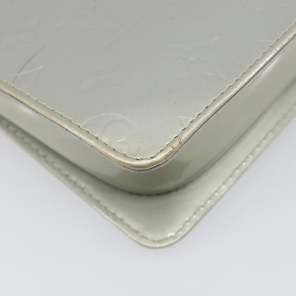 LOUIS VUITTON Monogram Vernis Motto Accessory Pouch Gris M91030 LV Auth 200656