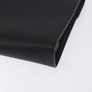 Salvatore Ferragamo Clutch Bag Leather Black Gold Tone Auth 200657-16