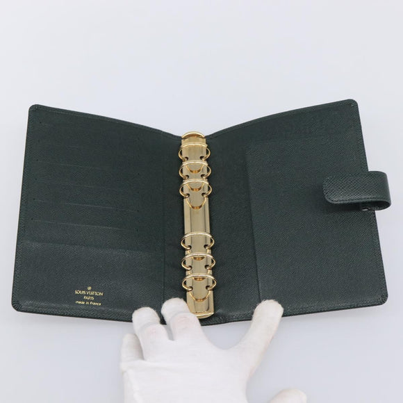 LOUIS VUITTON Taiga Agenda MM Day Planner Cover Epicea R20403 LV Auth 200658