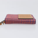 LOEWE Anagram Coin Purse PVC Leather Orange Silver Auth 200661M-6