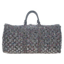 LOUIS VUITTON Monogram Felt Keepall Bandouliere 50 Bag Gray M58742 Auth 200663M-2