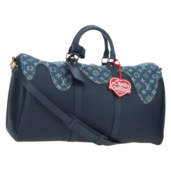 LOUIS VUITTON Denim Squared NIGO Keepall Bandouliere 50 M45975 Auth 200664SM