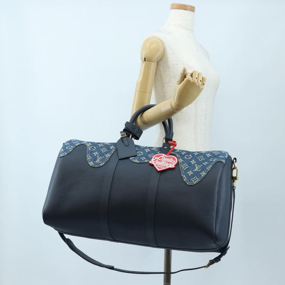 LOUIS VUITTON Denim Squared NIGO Keepall Bandouliere 50 M45975 Auth 200664SM