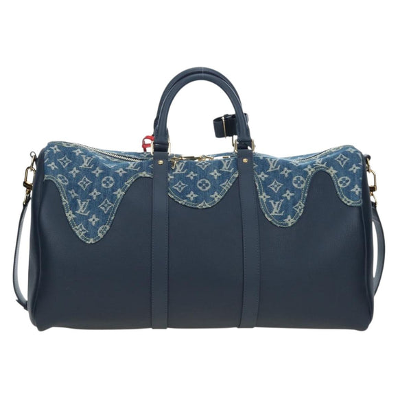 LOUIS VUITTON Denim Squared NIGO Keepall Bandouliere 50 M45975 Auth 200664SM