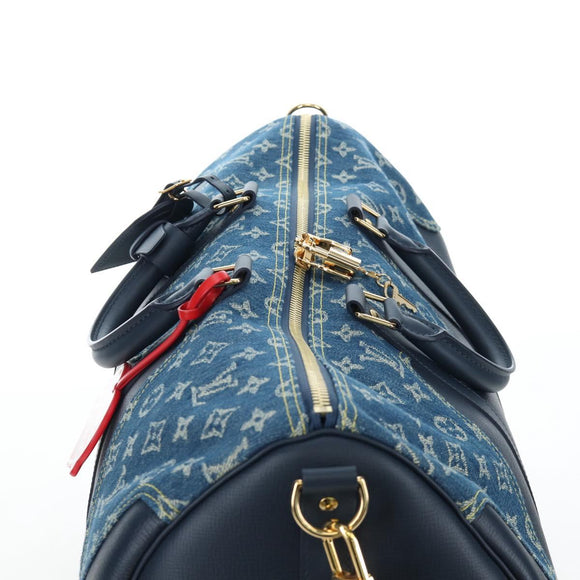 LOUIS VUITTON Denim Squared NIGO Keepall Bandouliere 50 M45975 Auth 200664SM