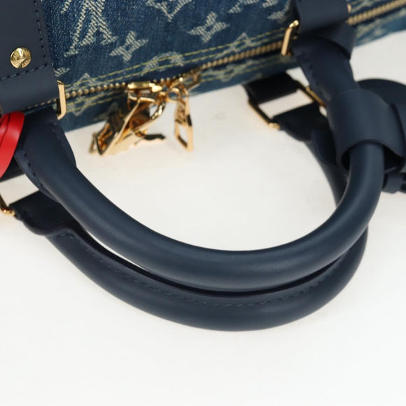 LOUIS VUITTON Denim Squared NIGO Keepall Bandouliere 50 M45975 Auth 200664SM