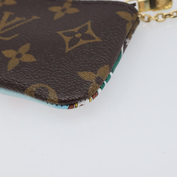 LOUIS VUITTON Monogram Vivienne Ice Skating Pochette Cles M82620 LV Auth 200665M