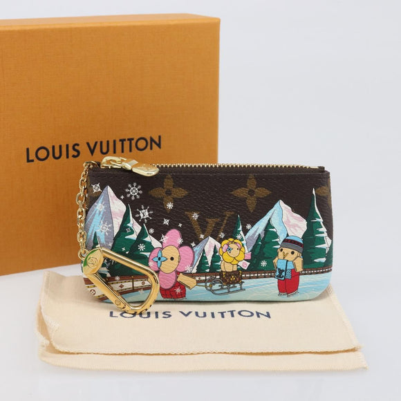 LOUIS VUITTON Monogram Vivienne Ice Skating Pochette Cles M82620 LV Auth 200665M