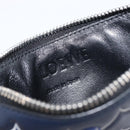 LOEWE William de Morgan Card Coin Case Leather Navy Silver Auth 200667M-19
