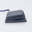 LOEWE William de Morgan Card Coin Case Leather Navy Silver Auth 200667M-22