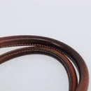CELINE Macadam Canvas Boston Bag PVC Leather Brown Gold Auth 200674-9