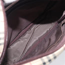 BURBERRY Nova Check Shoulder Bag Canvas Beige Silver Auth 200675-19
