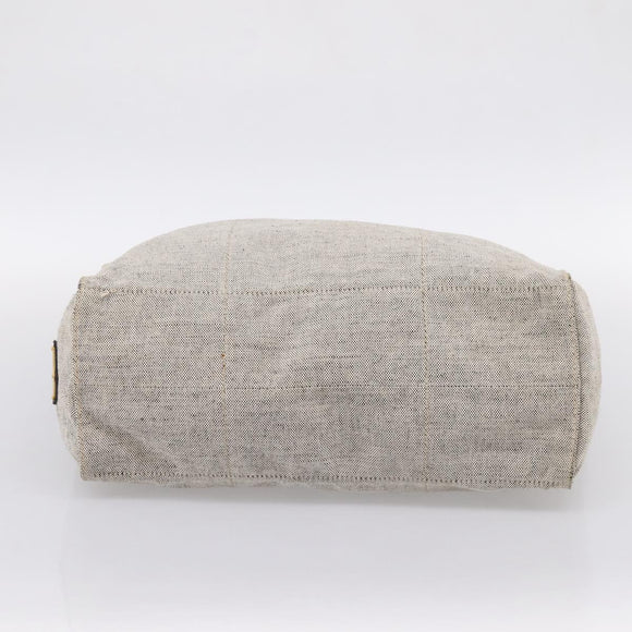 PRADA Tote Bag Canvas Gray Auth 200676