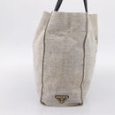 PRADA Tote Bag Canvas Gray Auth 200676-4