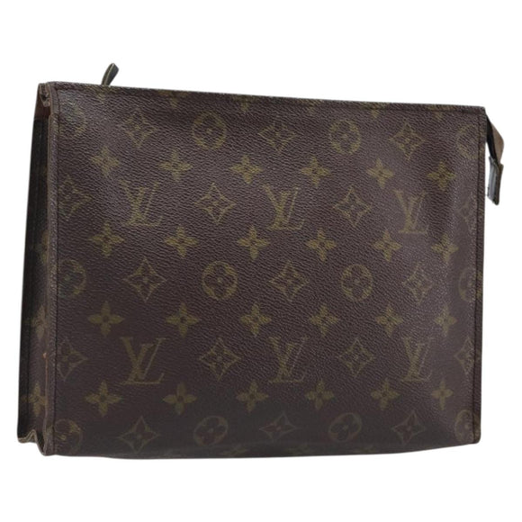 LOUIS VUITTON Monogram Poche Toilette 26 Pouch M47542 LV Auth 200678