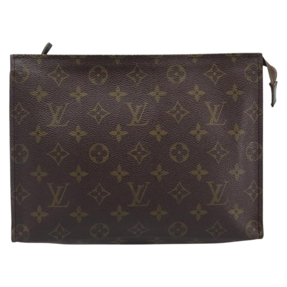 LOUIS VUITTON Monogram Poche Toilette 26 Pouch M47542 LV Auth 200678