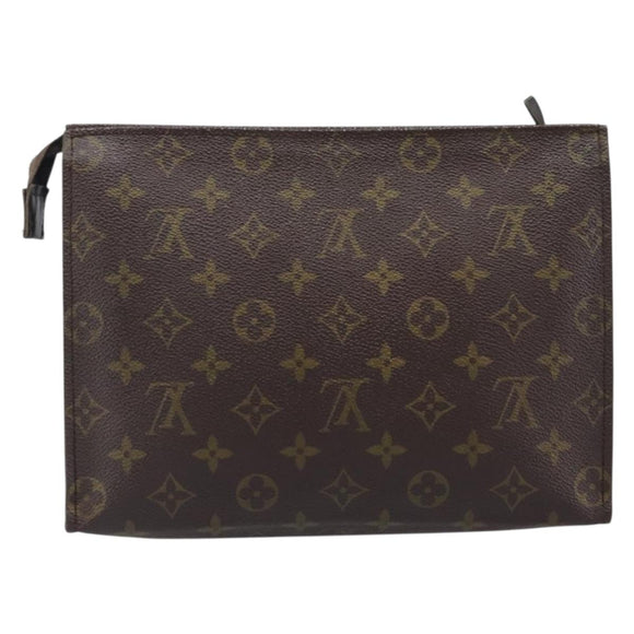 LOUIS VUITTON Monogram Poche Toilette 26 Pouch M47542 LV Auth 200678