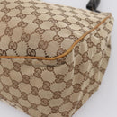 GUCCI GG Canvas Wood Handle Hand Bag Canvas Beige 106494 Auth 200679V-12