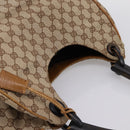 GUCCI GG Canvas Wood Handle Hand Bag Canvas Beige 106494 Auth 200679V-6