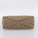 GUCCI GG Canvas Wood Handle Hand Bag Canvas Beige 106494 Auth 200679V-9