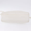 FENDI Hand Bag Leather 2way White Gold Auth 200680-8