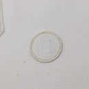 FENDI Hand Bag Leather 2way White Gold Auth 200680-30