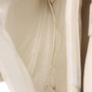 FENDI Hand Bag Leather 2way White Gold Auth 200680-37