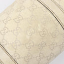 GUCCI GG Canvas Guccissima Boston Bag Leather Ivory Gold 193604 Auth 200681-16