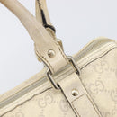 GUCCI GG Canvas Guccissima Boston Bag Leather Ivory Gold 193604 Auth 200681-17