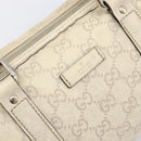 GUCCI GG Canvas Guccissima Boston Bag Leather Ivory Gold 193604 Auth 200681-18