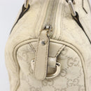 GUCCI GG Canvas Guccissima Boston Bag Leather Ivory Gold 193604 Auth 200681-19