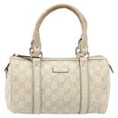GUCCI GG Canvas Guccissima Boston Bag Leather Ivory Gold 193604 Auth 200681-2