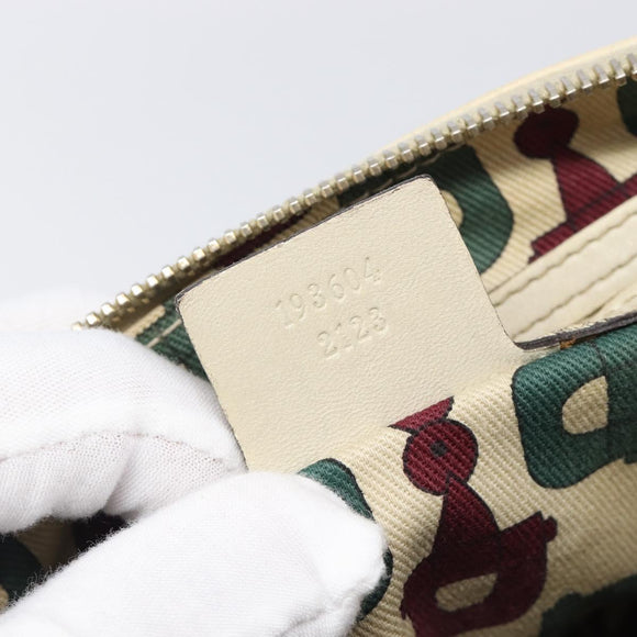 GUCCI GG Canvas Guccissima Boston Bag Leather Ivory Gold 193604 Auth 200681