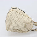 GUCCI GG Canvas Guccissima Boston Bag Leather Ivory Gold 193604 Auth 200681-4