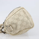 GUCCI GG Canvas Guccissima Boston Bag Leather Ivory Gold 193604 Auth 200681-5