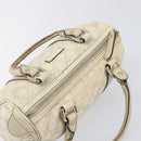 GUCCI GG Canvas Guccissima Boston Bag Leather Ivory Gold 193604 Auth 200681-6