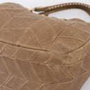 Miu Miu Tote Bag Leather Gold Brown Auth 200683A-10