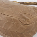 Miu Miu Tote Bag Leather Gold Brown Auth 200683A-12