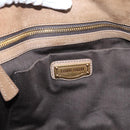 Miu Miu Tote Bag Leather Gold Brown Auth 200683A-15