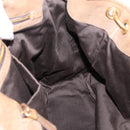 Miu Miu Tote Bag Leather Gold Brown Auth 200683A-17