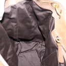 Miu Miu Tote Bag Leather Gold Brown Auth 200683A-18