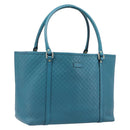 GUCCI Micro GG Canvas Guccissima Outlet Turquoise Blue 449647 Auth 200684A-1