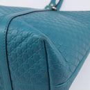 GUCCI Micro GG Canvas Guccissima Outlet Turquoise Blue 449647 Auth 200684A-14