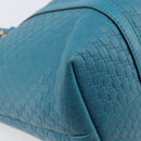 GUCCI Micro GG Canvas Guccissima Outlet Turquoise Blue 449647 Auth 200684A-15