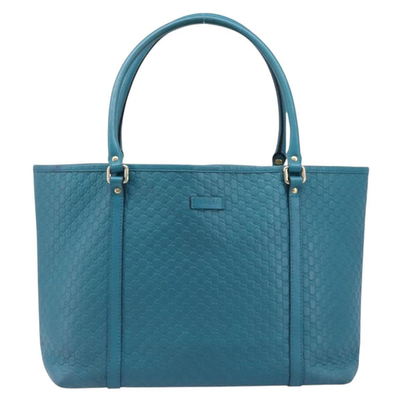 GUCCI Micro GG Canvas Guccissima Outlet Turquoise Blue 449647 Auth 200684A