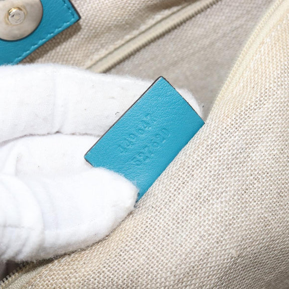 GUCCI Micro GG Canvas Guccissima Outlet Turquoise Blue 449647 Auth 200684A