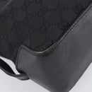GUCCI GG Canvas Tote Bag Black Silver 107757 Auth 200686-13