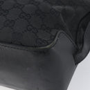GUCCI GG Canvas Tote Bag Black Silver 107757 Auth 200686-14
