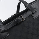 GUCCI GG Canvas Tote Bag Black Silver 107757 Auth 200686-16