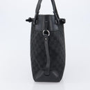 GUCCI GG Canvas Tote Bag Black Silver 107757 Auth 200686-4